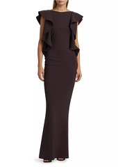 Chiara Boni La Petite Robe Peou Bis Flutter-Sleeve Gown