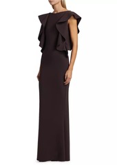 Chiara Boni La Petite Robe Peou Bis Flutter-Sleeve Gown