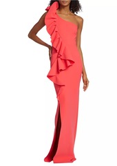 Chiara Boni La Petite Robe Pervinca Asymmetric Ruffled Maxi Dress