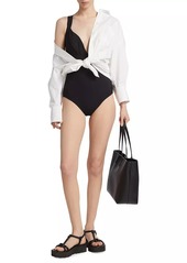 Chiara Boni La Petite Robe Plunge One-Piece Swimsuit