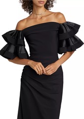 Chiara Boni La Petite Robe Pratyra Ruffle-Sleeve Top