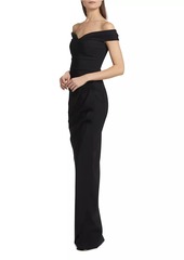 Chiara Boni La Petite Robe Radalf Off-The-Shoulder Gown