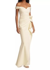 Chiara Boni La Petite Robe Radoslava Off-The-Shoulder Wrap Gown