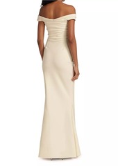 Chiara Boni La Petite Robe Radoslava Off-The-Shoulder Wrap Gown