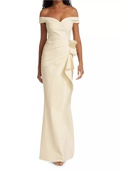 Chiara Boni La Petite Robe Radoslava Off-The-Shoulder Wrap Gown