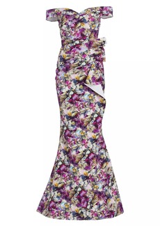 Chiara Boni La Petite Robe Radoslava Printed Floor-Length Gown