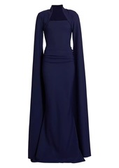 Chiara Boni La Petite Robe Reiko Cape-Sleeve Gown
