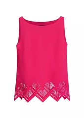 Chiara Boni La Petite Robe Romoloa Laser-Cut Jersey Top