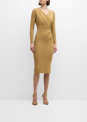 Chiara Boni La Petite Robe Ruched Bodycon Shimmer Dress