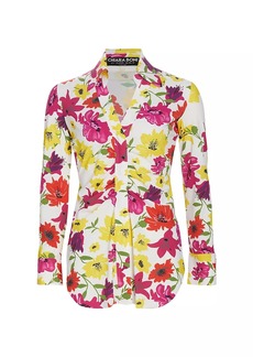 Chiara Boni La Petite Robe Shohreh Floral Ruched Shirt