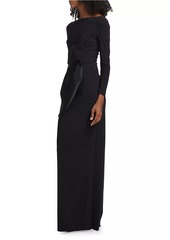 Chiara Boni La Petite Robe Shui Stretch Long-Sleeve Gown