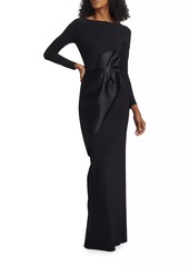 Chiara Boni La Petite Robe Shui Stretch Long-Sleeve Gown