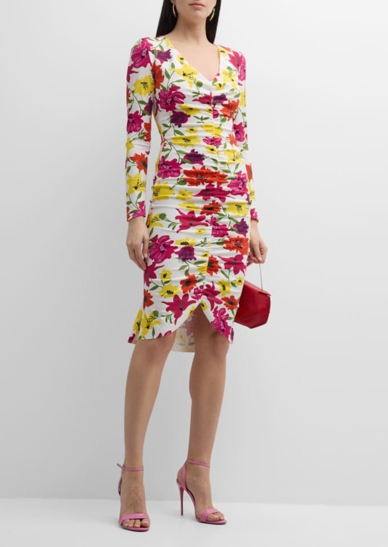 Chiara Boni La Petite Robe Tatangela Floral-Print Bodycon Midi Dress