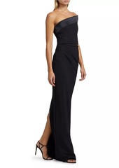 Chiara Boni La Petite Robe Tawia Asymmetric Strapless Gown