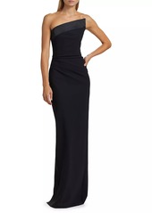 Chiara Boni La Petite Robe Tawia Asymmetric Strapless Gown