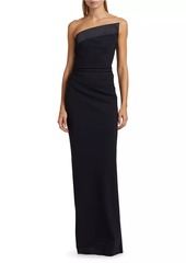 Chiara Boni La Petite Robe Tawia Asymmetric Strapless Gown