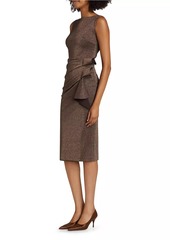 Chiara Boni La Petite Robe Tradrum Metallic Jersey Midi-Dress