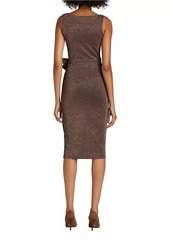 Chiara Boni La Petite Robe Tradrum Metallic Jersey Midi-Dress