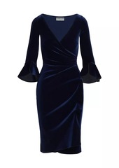 Chiara Boni La Petite Robe Triana Velvet Wrap Dress