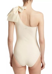 Chiara Boni La Petite Robe Twisted Bow One-Piece Swimsuit