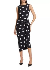 Chiara Boni La Petite Robe Wang Polka Dot Cocktail Dress