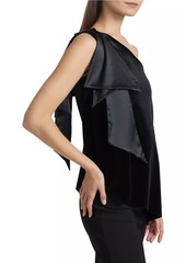 Chiara Boni La Petite Robe Yamatis Asymmetric Velvet Top