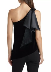 Chiara Boni La Petite Robe Yamatis Asymmetric Velvet Top