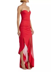 Chiara Boni La Petite Robe Yoshiro Strapless High-Low Gown