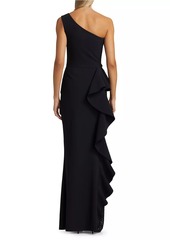 Chiara Boni La Petite Robe Yulya Paillettes Sequined One-Shoulder Gown