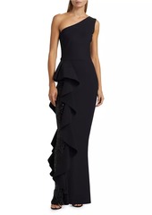 Chiara Boni La Petite Robe Yulya Paillettes Sequined One-Shoulder Gown