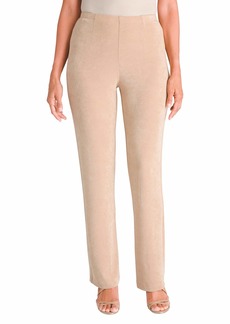 Chico's Women's Travelers Classic No Tummy Wrinkle Resistant Pull On Straight Leg Pants 0 Petite