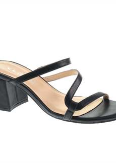 Chinese Laundry Blaine Block Heel Sandal In Black Smooth