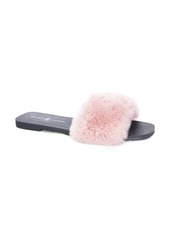 Chinese Laundry Madonna Slide Sandal in Pink Faux Fur at Nordstrom
