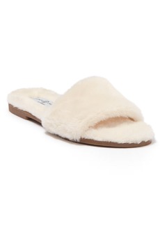 Chinese Laundry Mulholland Faux Fur Slide Sandal in Cream at Nordstrom Rack