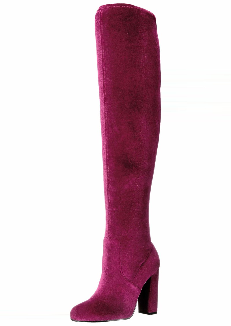 Chinese Laundry Women's Brenda Over the Over the Knee Boot WINE VELVET  M US