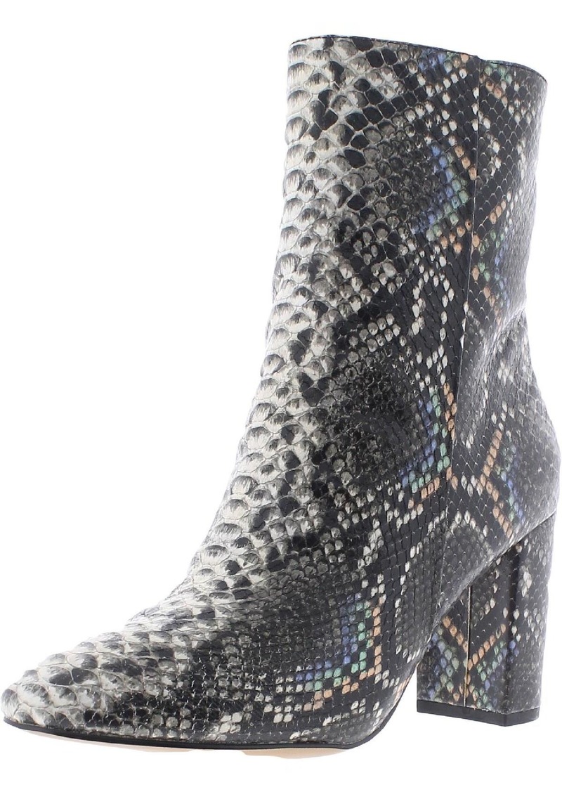 Chinese Laundry Koraline Womens Leather Snake Print Mid-Calf Boots