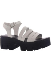 Chinese Laundry Low Down Womens Leather Buckle Platform Sandals