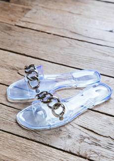 Chinese Laundry Midsummer Slide Sandal In Clear