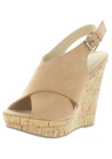 Chinese Laundry Myya Womens Faux Suede Cork Wedge Sandals
