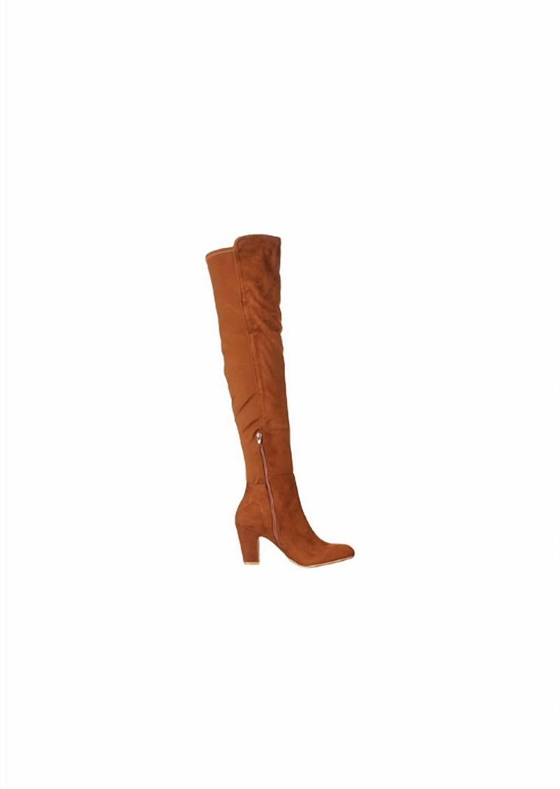 Chinese Laundry Stacked Heeled Boots In Honey Brown