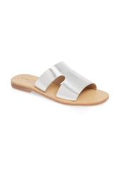Chinese Laundry Mannie Slide Sandal in Silver Leather at Nordstrom
