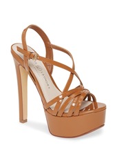 Chinese Laundry Teaser2 Platform Sandal in Toffee Patent Leather at Nordstrom