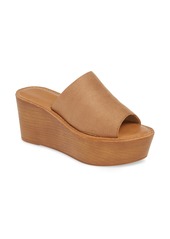 Chinese Laundry Waverly Platform Wedge Slide Sandal in Natural Suede at Nordstrom