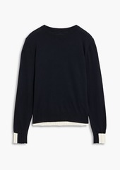 Chinti and Parker - Layered two-tone cotton sweater - Blue - S