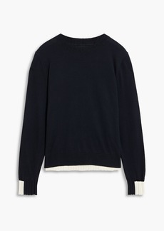 Chinti and Parker - Layered two-tone cotton sweater - Blue - S