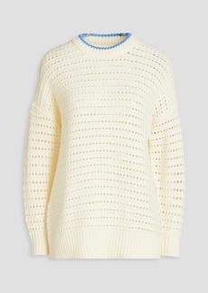 Chinti and Parker - Crocheted wool and cashmere-blend sweater - White - XS