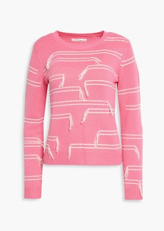 Chinti and Parker - Embroidered wool and cashmere-blend sweater - Pink - S