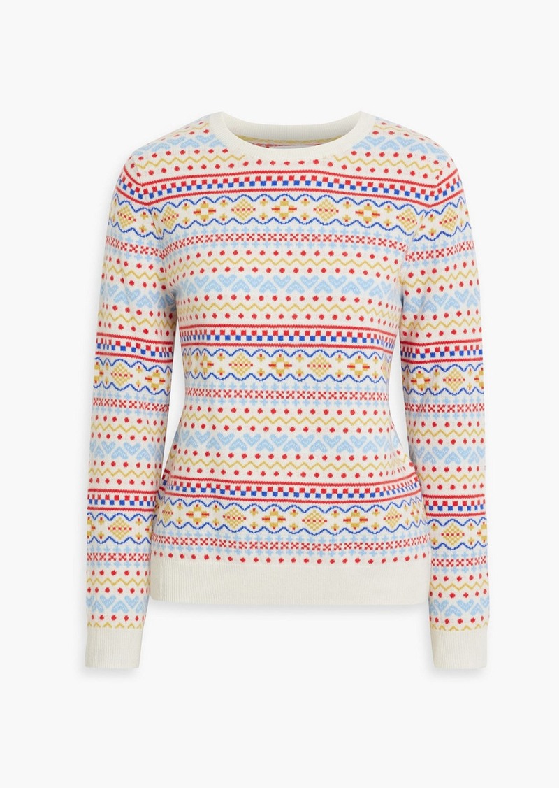Chinti and Parker - Fair Isle wool and cashmere-blend sweater - White - M
