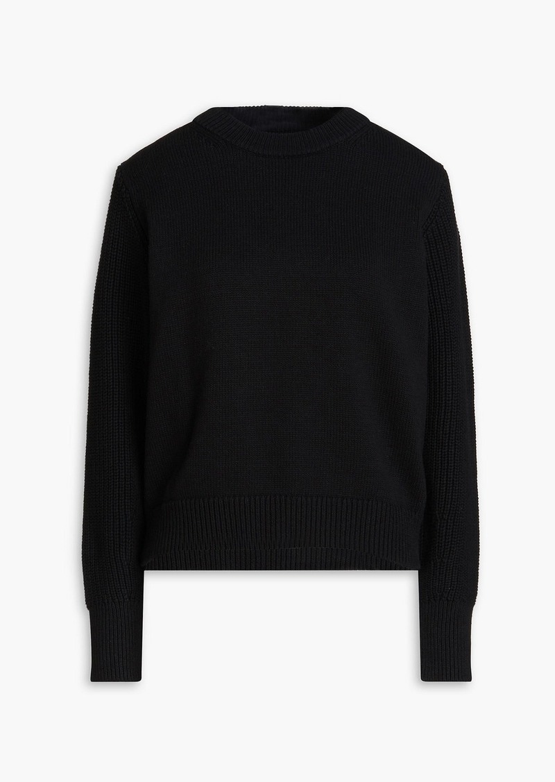 Chinti and Parker - Ribbed cotton sweater - Black - L