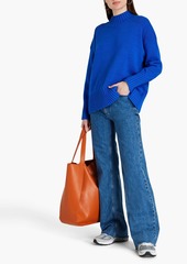 Chinti and Parker - Ribbed cotton turtleneck sweater - Blue - M
